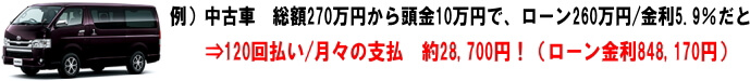 ハイエースは総額で比べないと損