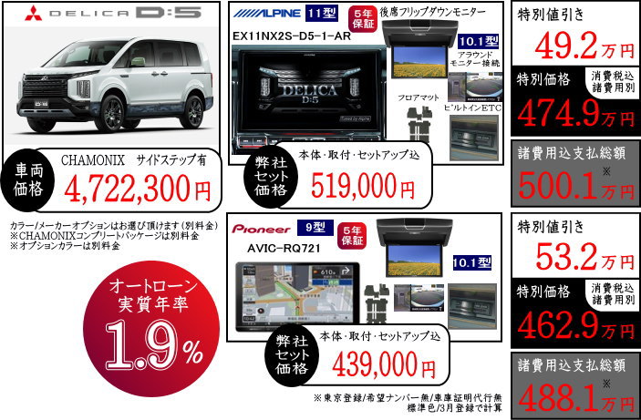 デリカD5　シャモニー　値引き1