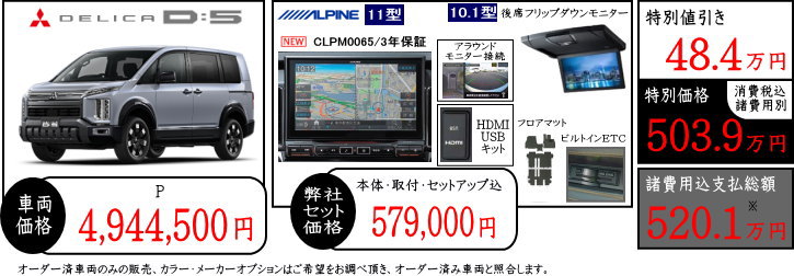 新型デリカD5　P　値引きプラン
